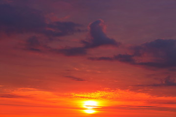 sunrise in the sky