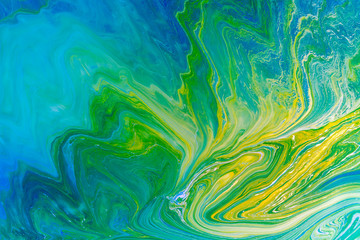 Fototapeta na wymiar Green Liquid marble surfaces Design.