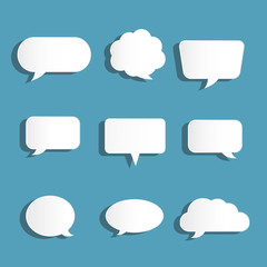 Vector collection of isolated speech bubbles . set of speech bubbles. Vector EPS 10.