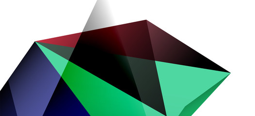 Vintage abstract template with triangle mosaic composition vecton white background. Simple design background. Modern flat design. Beautiful vector pattern.