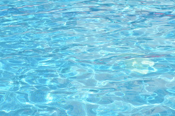 Surface of blue swimming pool. Background texture of water. - image