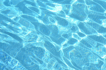 Surface of blue swimming pool. Background texture of water. - image