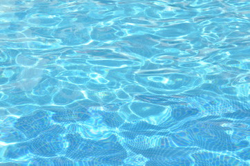 Surface of blue swimming pool. Background texture of water. - image