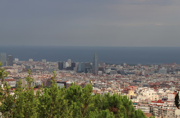 Fototapeta na wymiar Paysage urbain à Barcelone, Espagne 