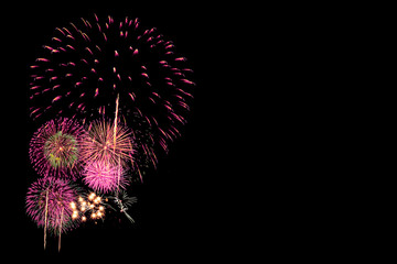 Festival Fireworks on Black backgrounds