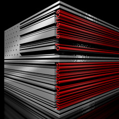 3D illustration American flag as a barcode