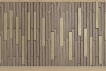 3d rendering illustration, wood slats pattern background, space for text