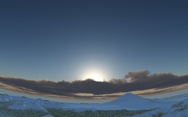 Mt.Fuji made in 3D Render