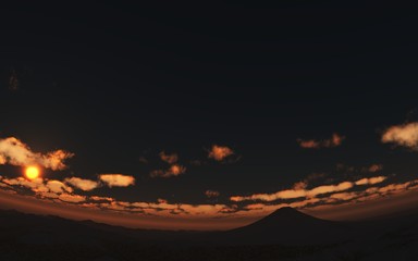 Mt.Fuji made in 3D Render