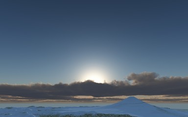Mt.Fuji made in 3D Render