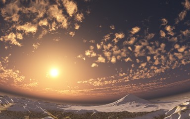 Mt.Fuji made in 3D Render