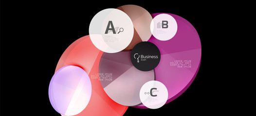 Info graphics circles background. Success icon symbol. Vector info graphic design. Creative vector element. Decoration element