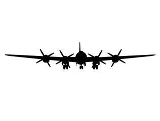 military aircraft silhouette isolated vector