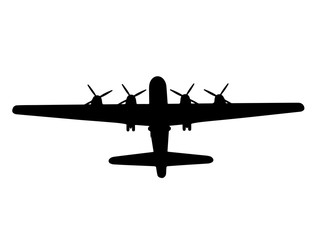 military aircraft silhouette isolated vector