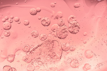 Abstract Pink water bubbles background