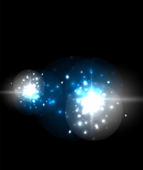 Glowing neon light. Holiday decoration.