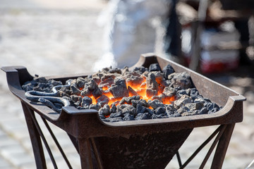 hot coals in the forge
