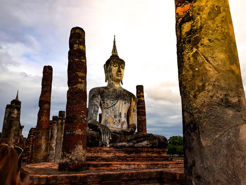 Wat Mahathat Temple in Sukhothai Historical Park ,Thailand.