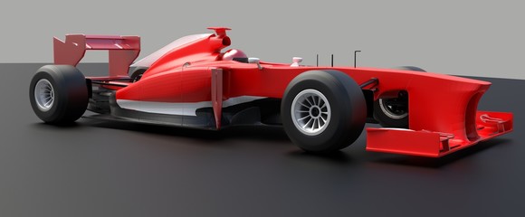 Red sport car,race car ,red car,3d render.