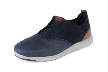 Male sneakers close up isolated on white background