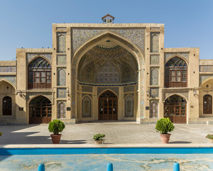 Emad al doleh mosque from Qajar Dynasty inside the Bazaar of Kermanshah, Iran