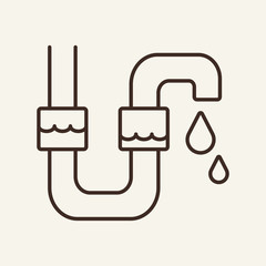 Water purification line icon