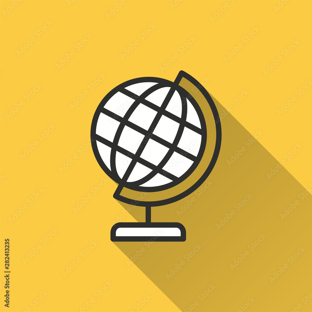 Poster globe - vector icon for graphic and web design.
