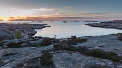 Sunset at Tångevik, on the West Coast of Sweden