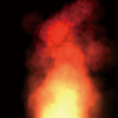 Effect of the fire made in 3D Render