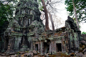 ruins of ancient temple in cambodia