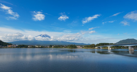 Japanese mountain Fuji in Kawaguciko