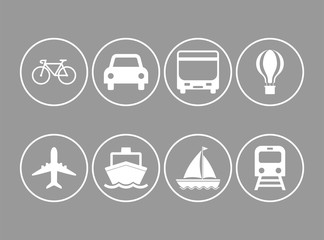 Logistics, transport, vehicle icon. Vector illustration, flat design.