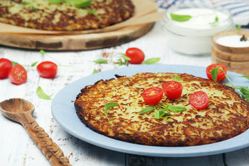 Rosti - Swiss dish made of grated potato	