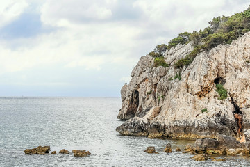 Fototapeta na wymiar Seacoast near Alghero and Capo Caccia