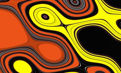 Colorful vivid wave lines, swirls, colors and fluid geometries, abstract background