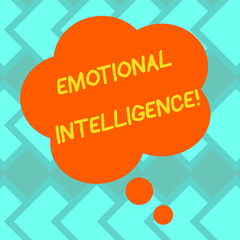 Text sign showing Emotional Intelligence. Conceptual photo Capacity to control and be aware of demonstratingal emotions Blank Color Floral Shape Thought Speech Bubble photo for Presentation Ads