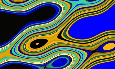 Colorful vivid wave lines, swirls, colors and fluid geometries, abstract background
