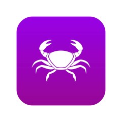 Fresh crab icon digital purple for any design isolated on white vector illustration