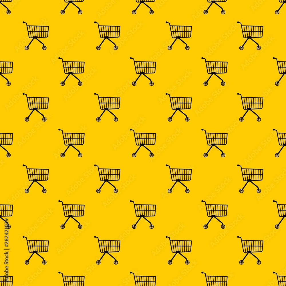Poster small trolley pattern seamless vector repeat geometric yellow for any design