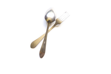 cutlery just like that lie on the table randomly