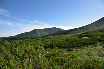 Obraz premium 日本の北海道の最高峰である旭岳