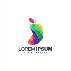 awesome fruit gradient logo design