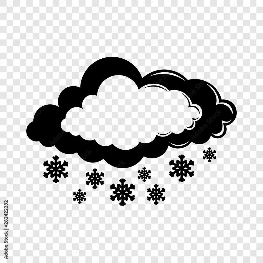 Poster cloud snowflake icon. simple illustration of cloud snowflake vector icon for web