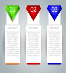 Business infographics tabs template for presentation, education, web design, banners, brochures, flyers