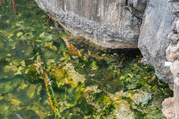 hot water and rock hot spring at Phatthalung, Thailand
