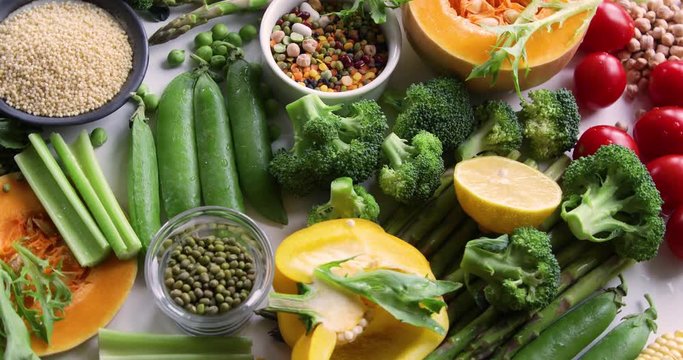 Vegetarian food concept.Vegan protein sources