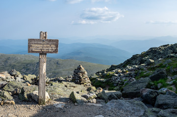 Signpost on Hiking Trail