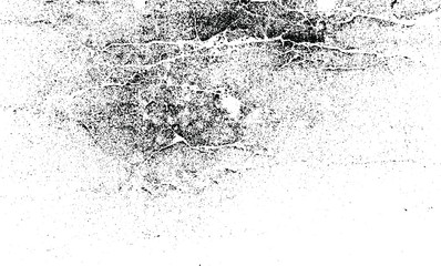 Cracked Surface Grunge Texture Vector. Uneven Overlay. Distressed Grungy Effect. Vector Illustration.Black Isolated on White Background. EPS 10.