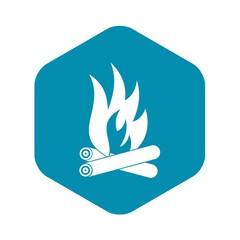 Bonfire icon. Simple illustration of bonfire vector icon for web