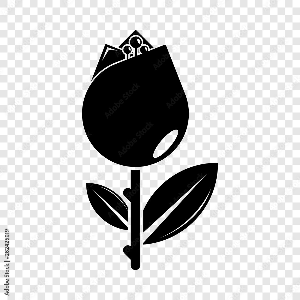 Poster tulip icon. simple illustration of tulip vector icon for web